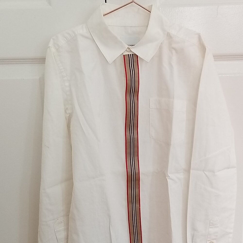 Burberry girls classic white shirt